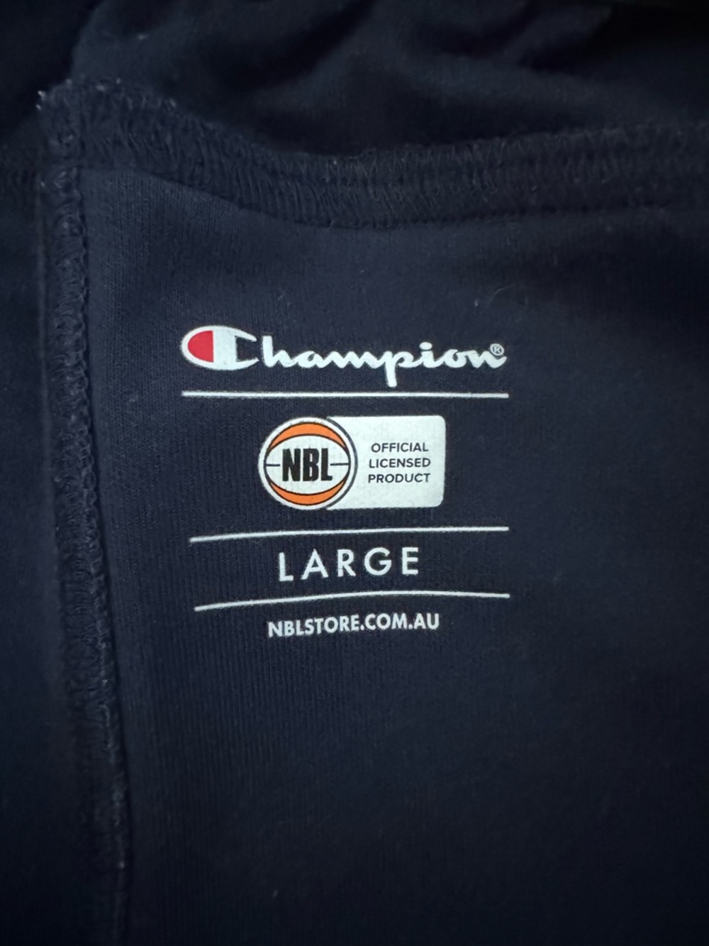 Champion NBL Navy Athletic Sweat Shorts with Cairns Taipans Patch - Picture 9 of 9